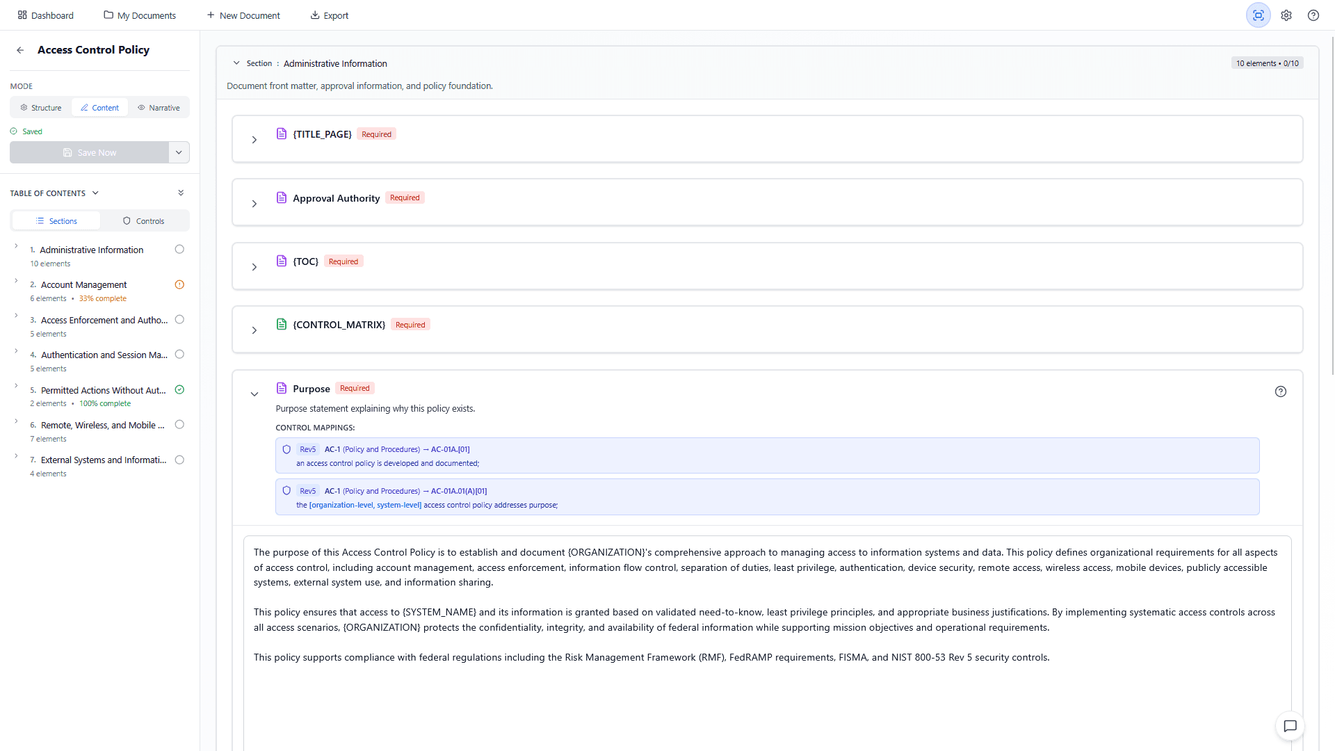 Document content editor